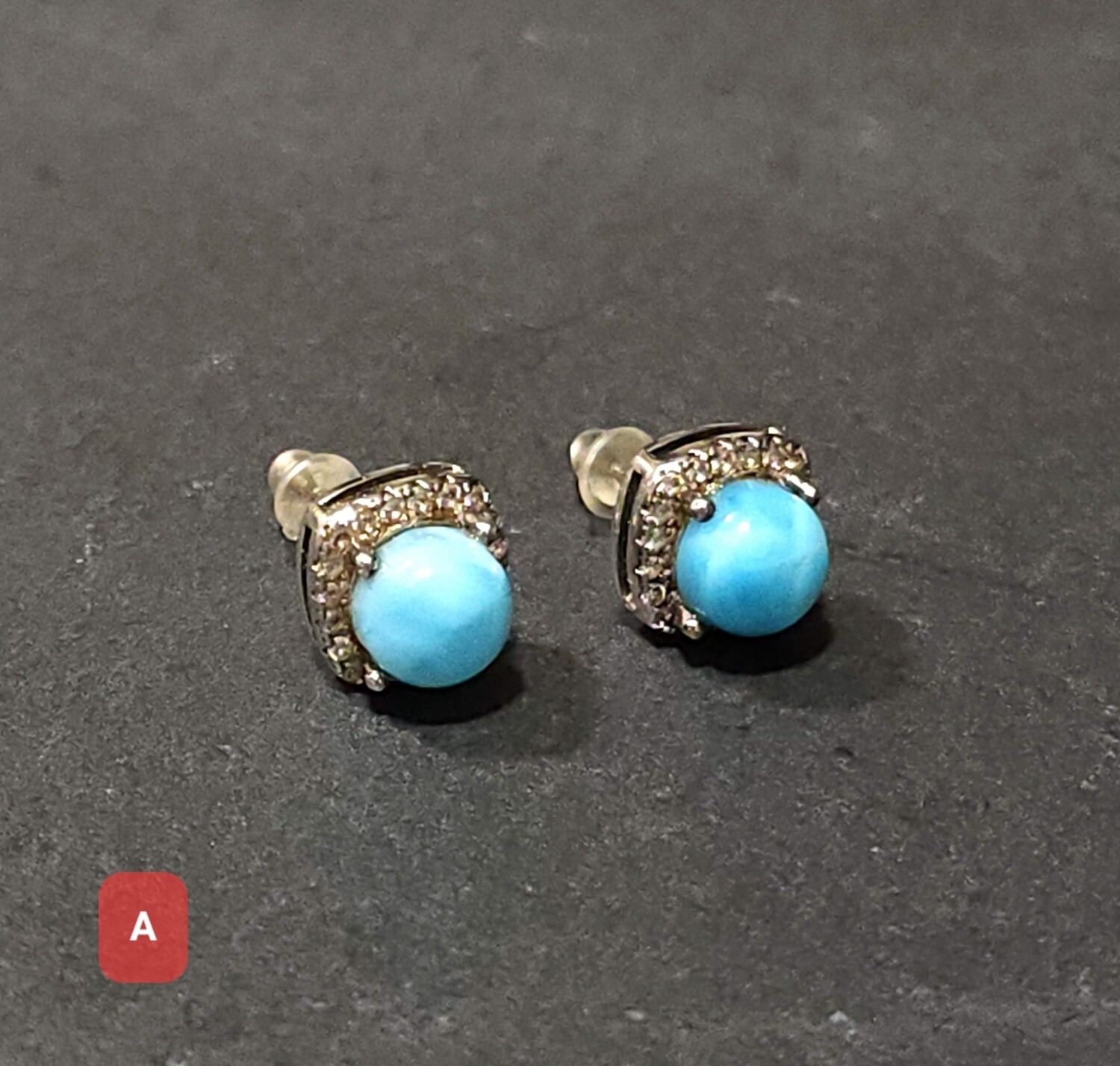 Natural Larimar Earring