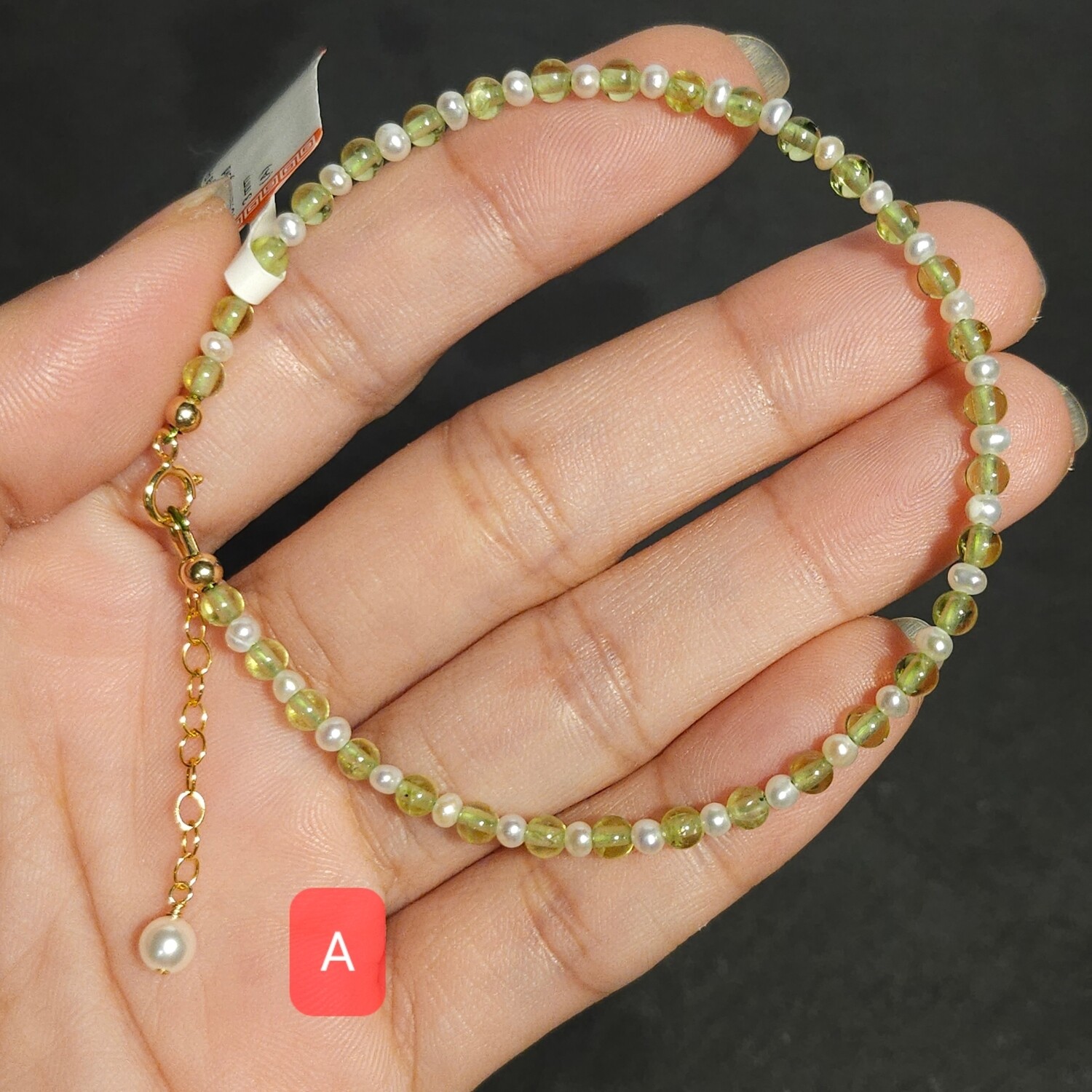 Natural Akoya Pearl x Peridot