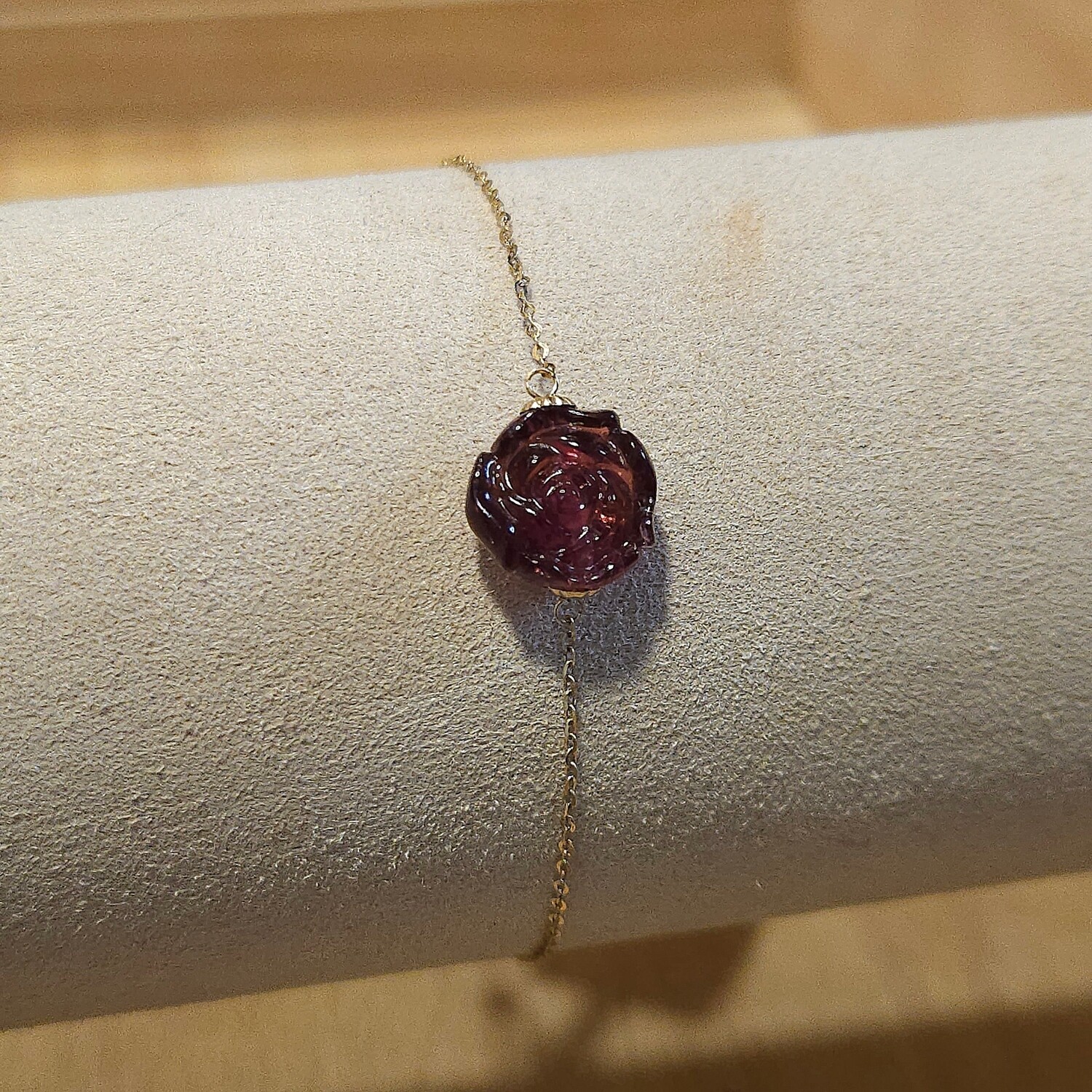 Natural Tourmaline Rose &amp; Ruyi - 18K