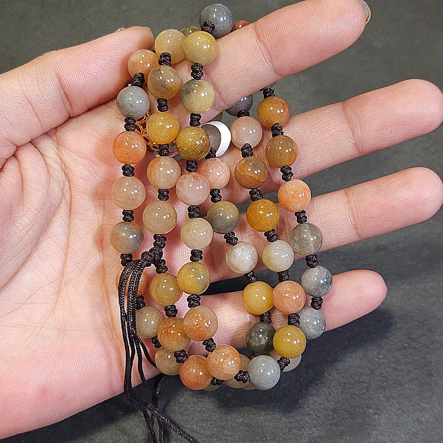 Natural Golden Silk Jade 2 in 1