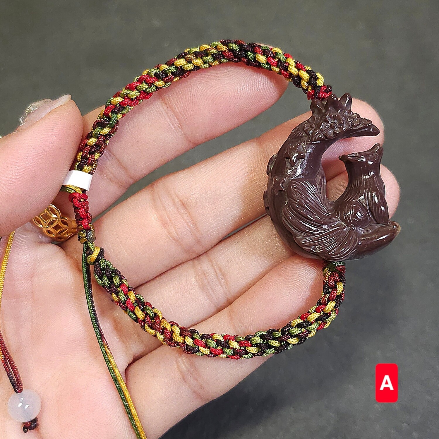Natural Alashan Agate 9 Tail Fox