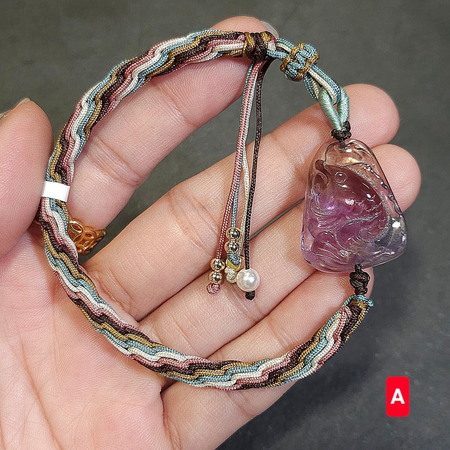 Natural Ametrine Fish Carving