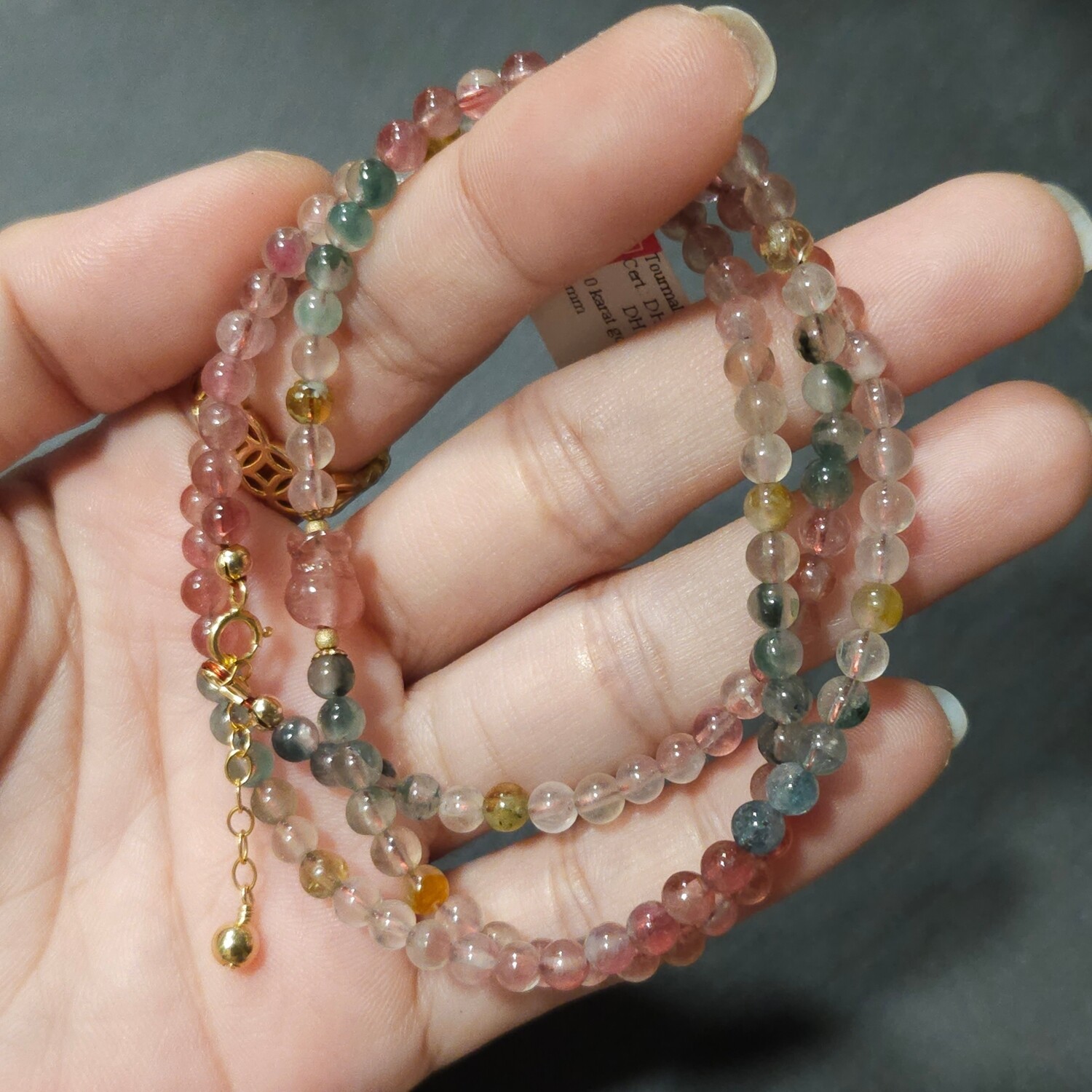 Natural Tourmaline with Money Bag