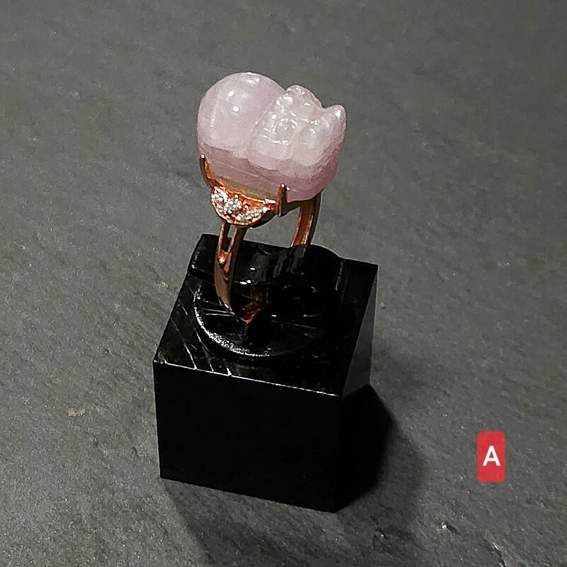 Natural Kunzite Pixiu Ring