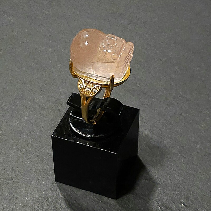 Natural Rose Quartz Ring