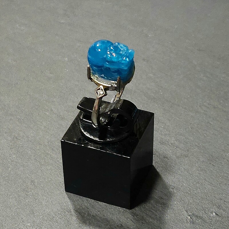 Natural Apatite Pixiu Ring