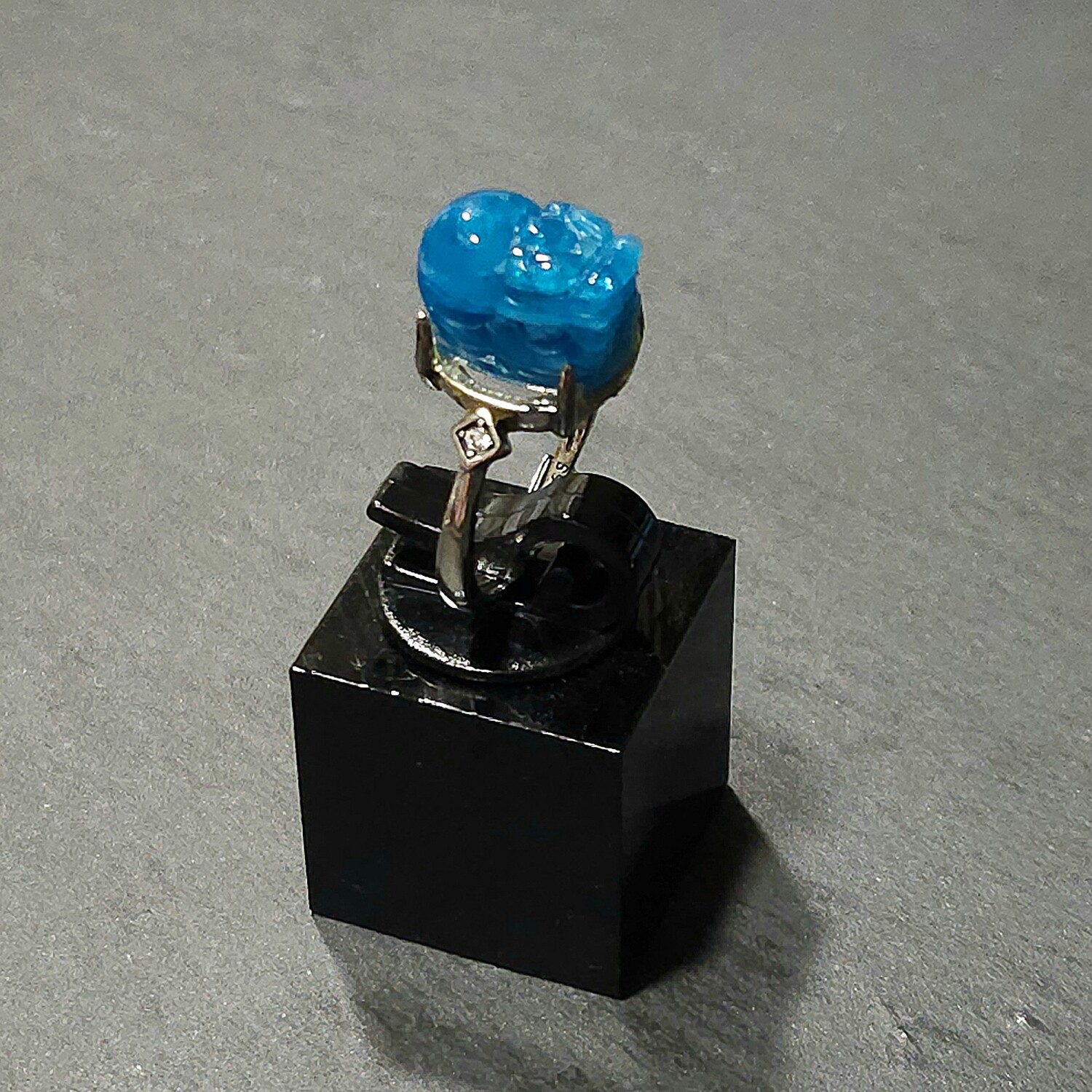 Natural Apatite Pixiu Ring