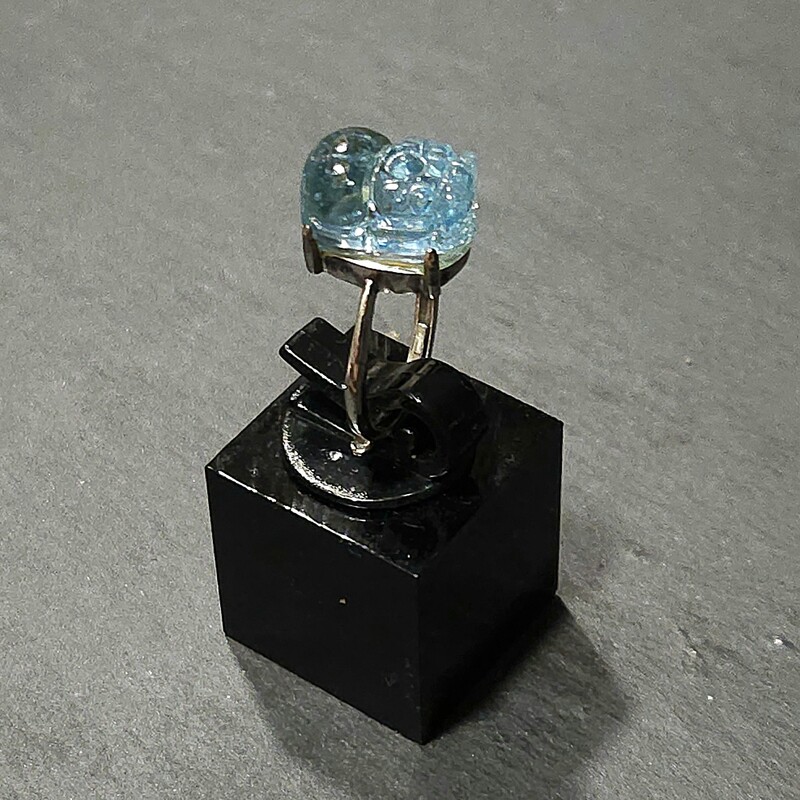 Natural Aquamarine Pixiu Ring