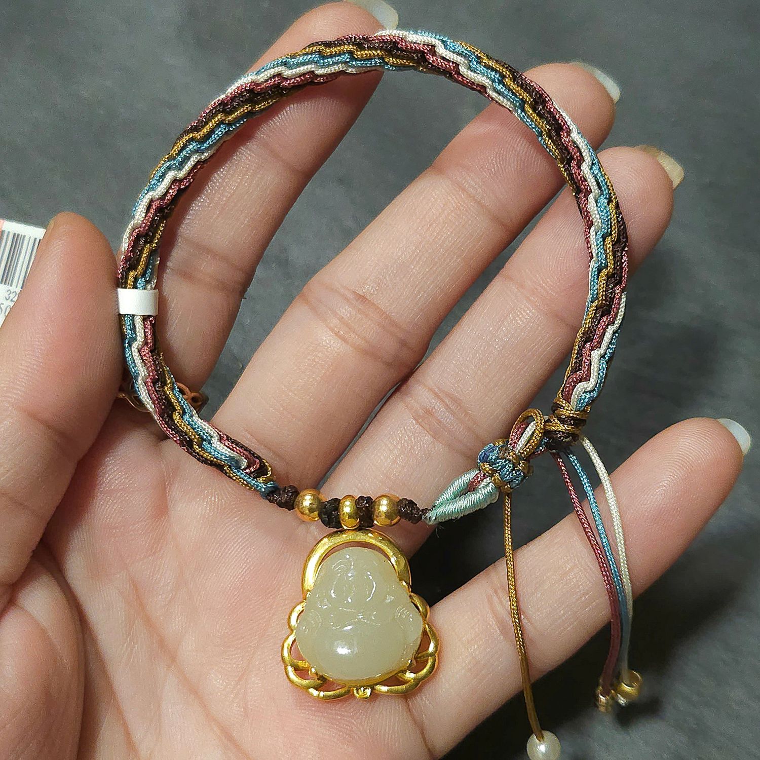 Natural Hetian Jade Buddha - 18K