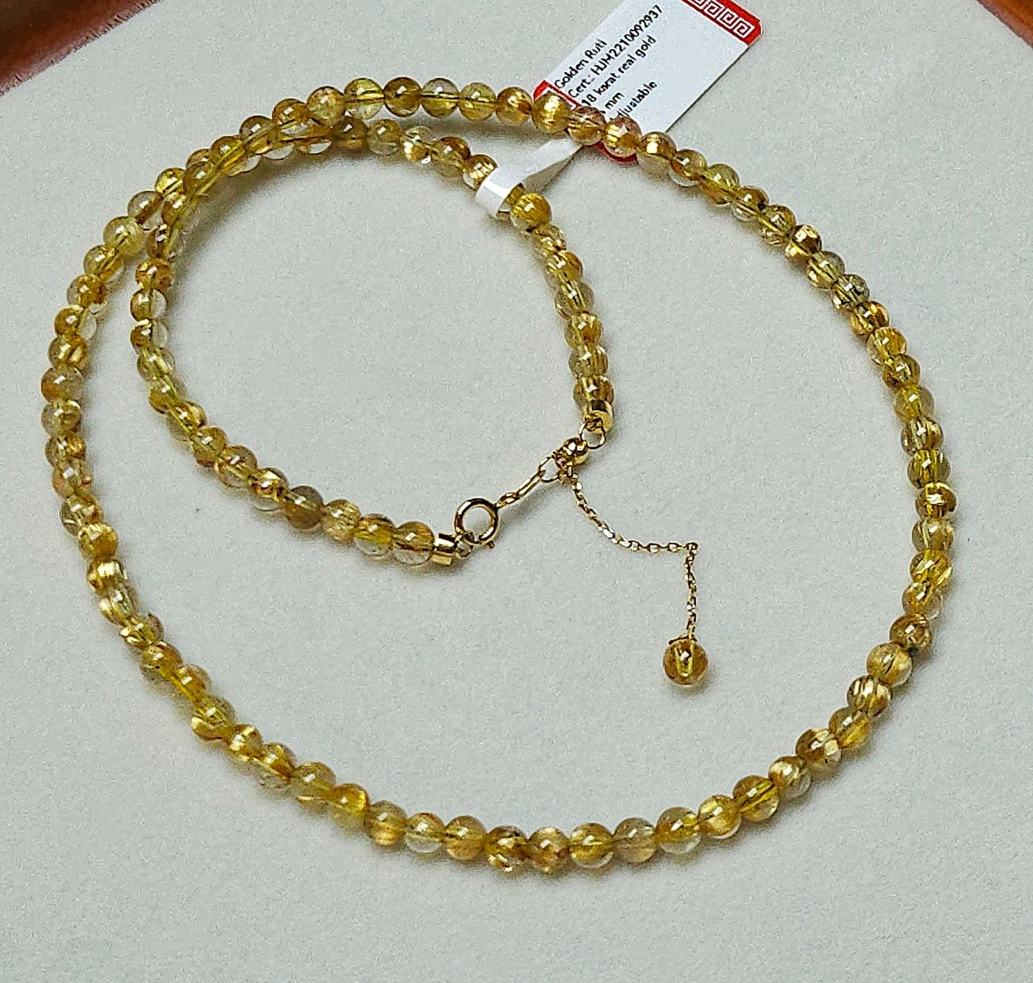 Natural Golden Ruti Necklace 18K