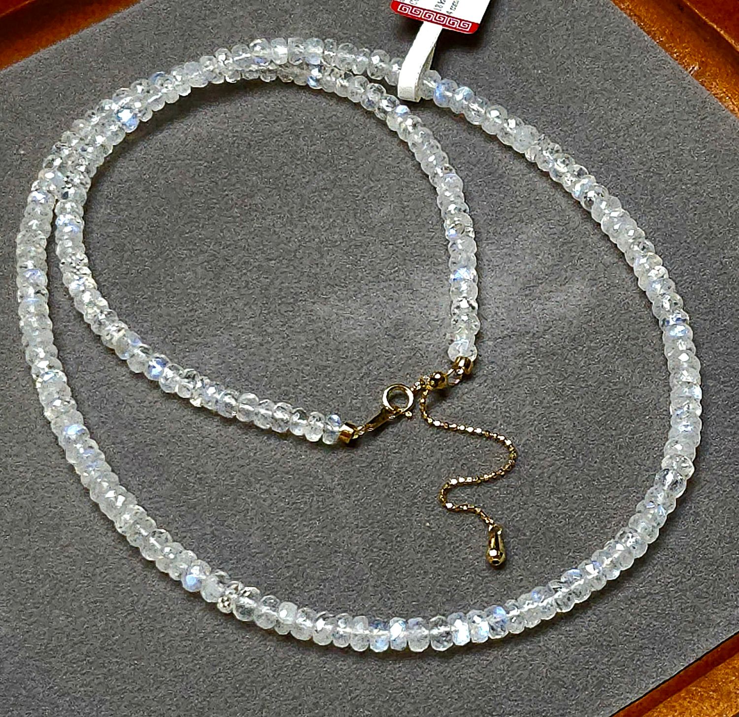 Natural Blue Moonstone 2 in 1 - 18K