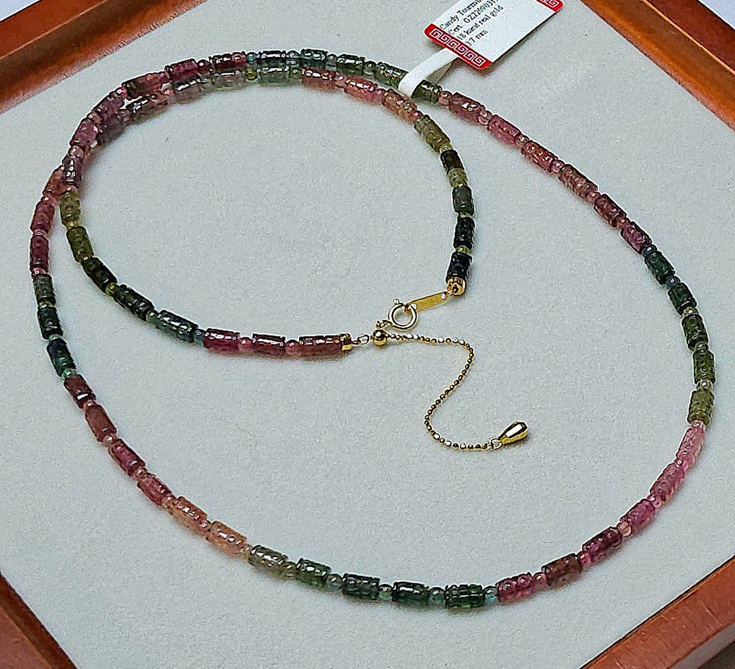 Natural Lucky Turn Candy Tourmaline 2 in 1 - 18K