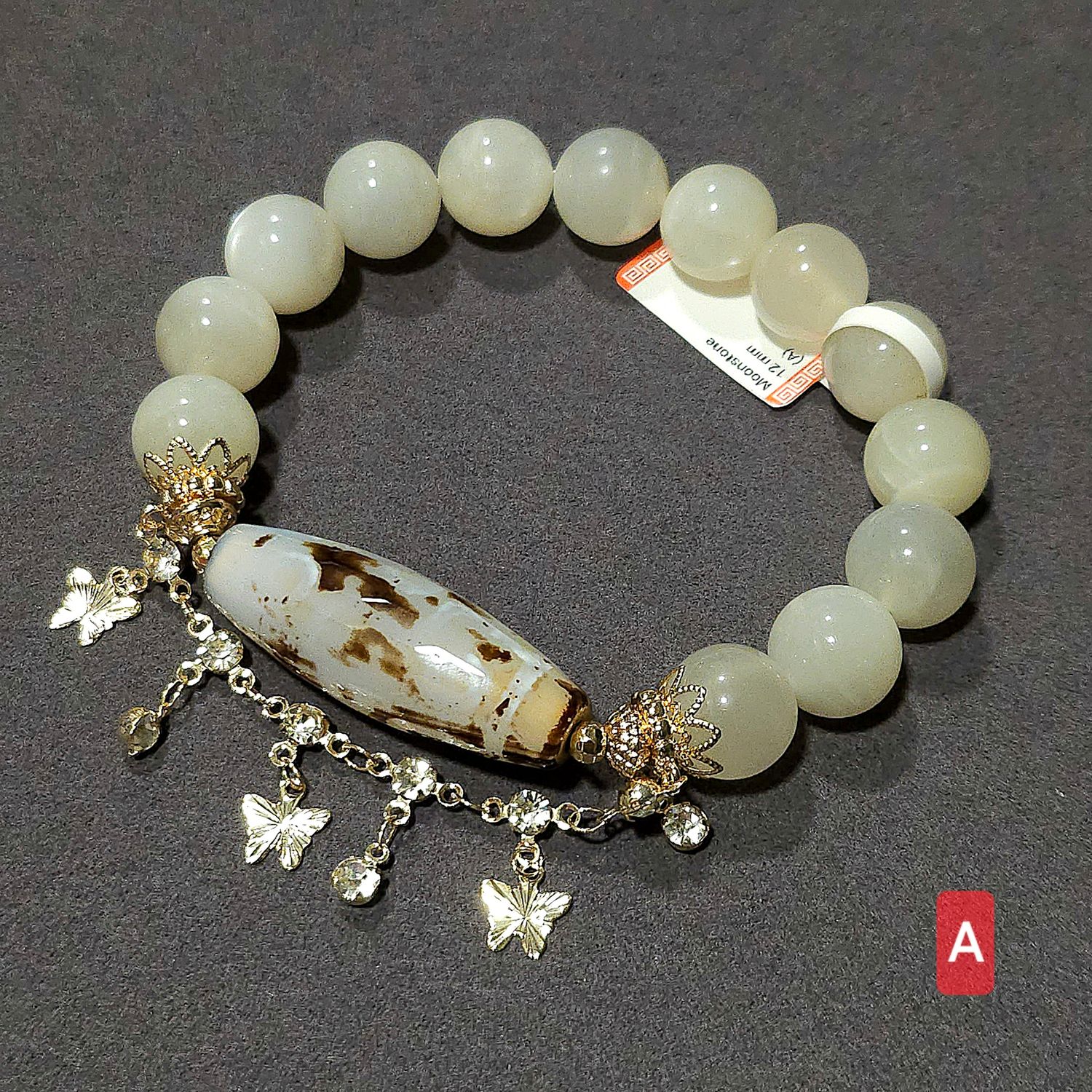 Natural Moonstone with DZI