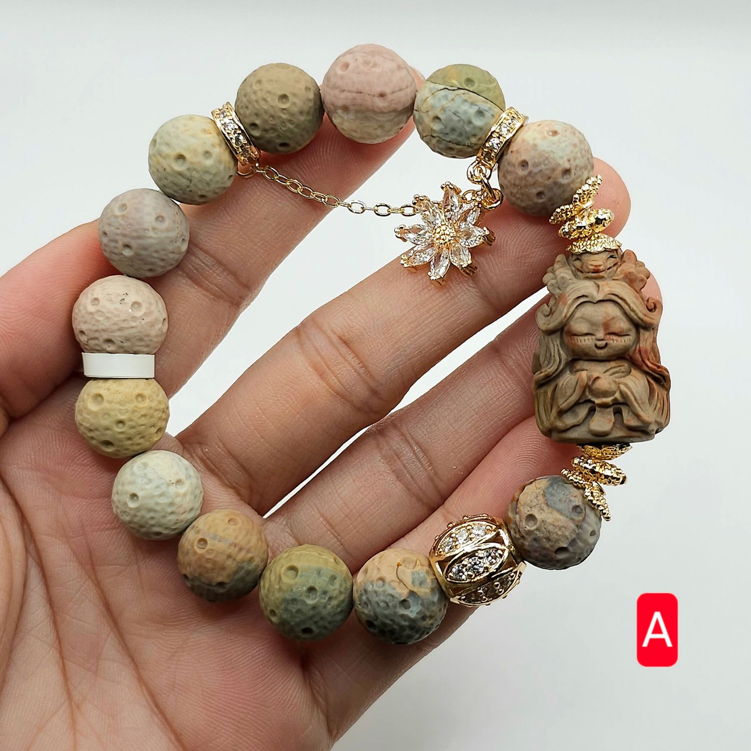 Natural Alashan Agate Earth with Dragon Princess