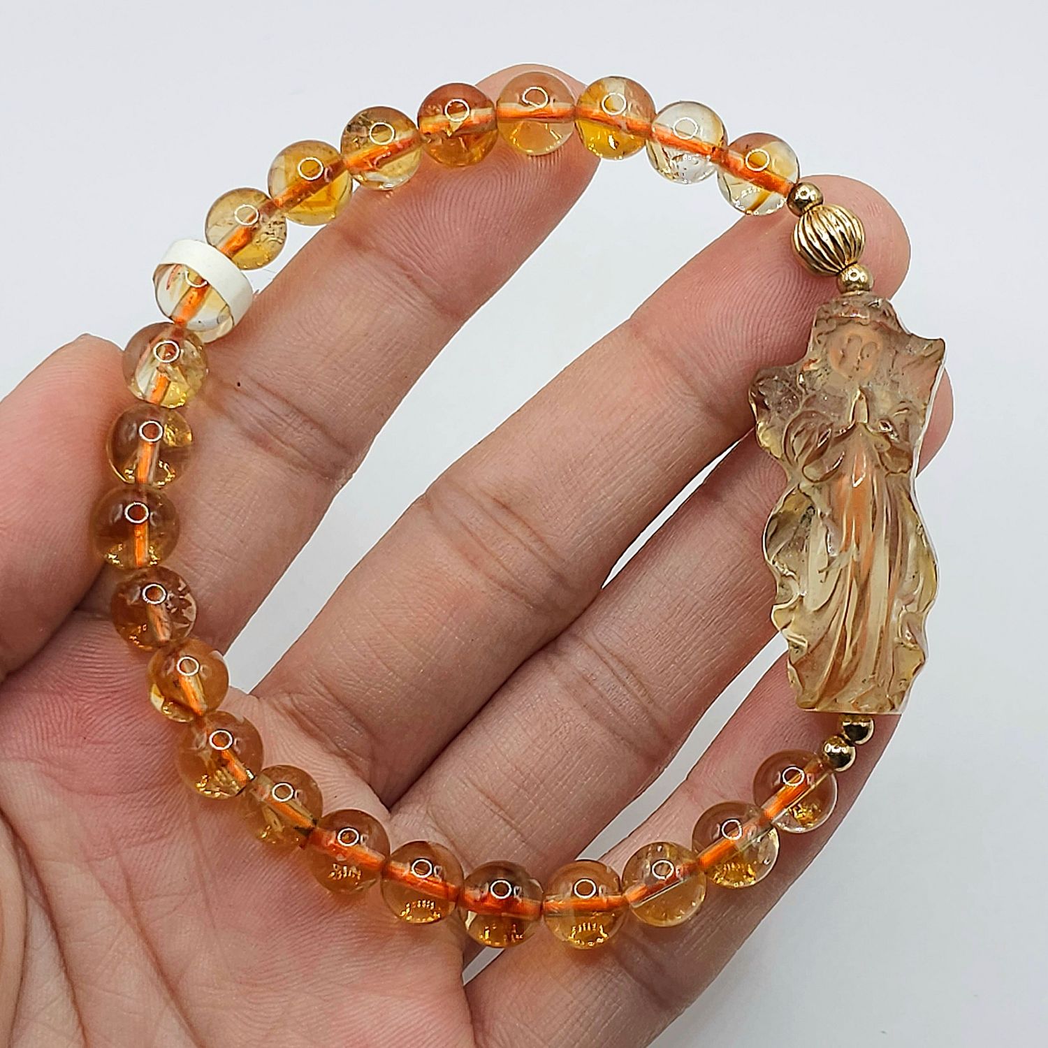Natural Tower Citrine with Angel