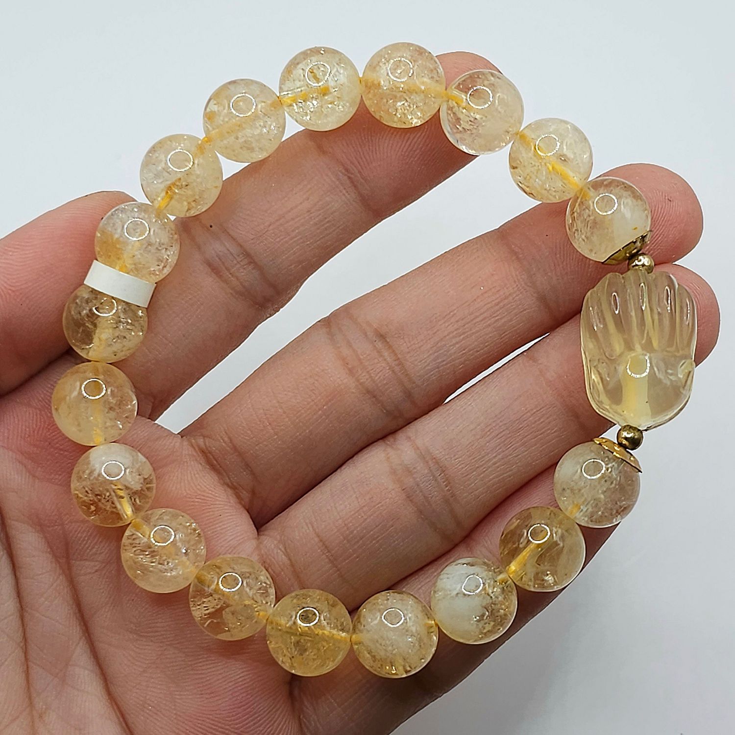 Natural Citrine with 9 Tail Fox