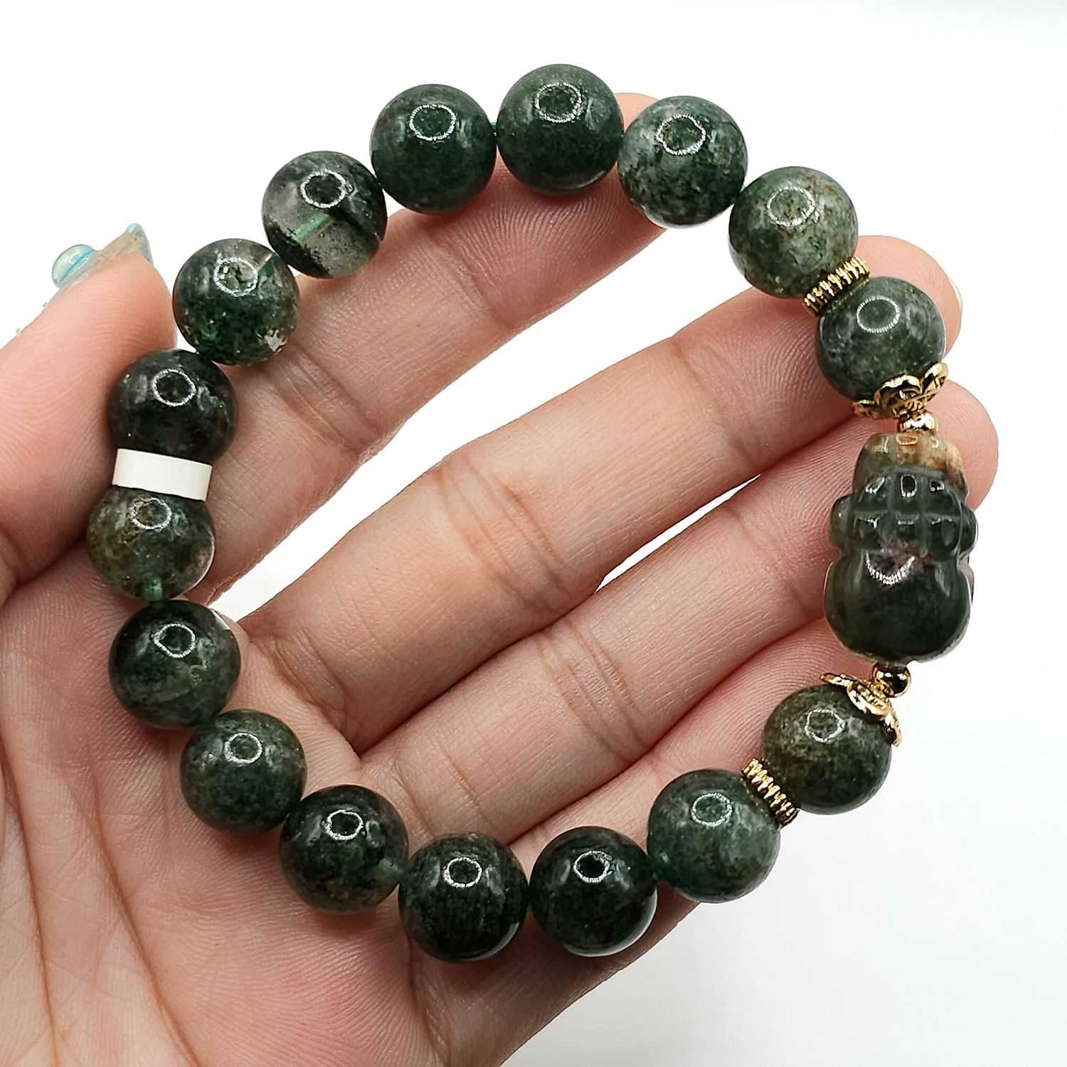 Natural Green Ghost Phantom with Pixiu