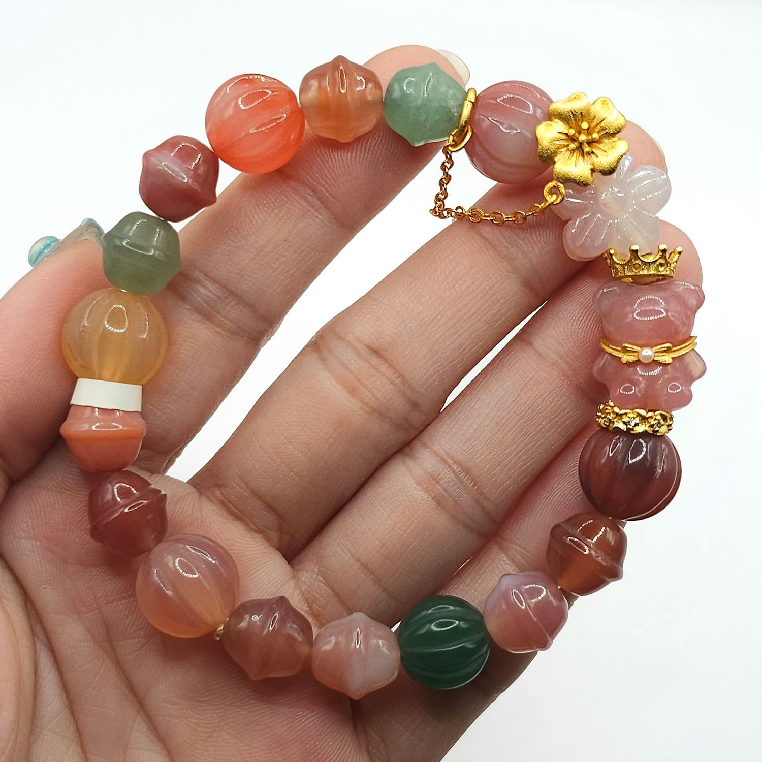 Natural Sugar Agate with Bear