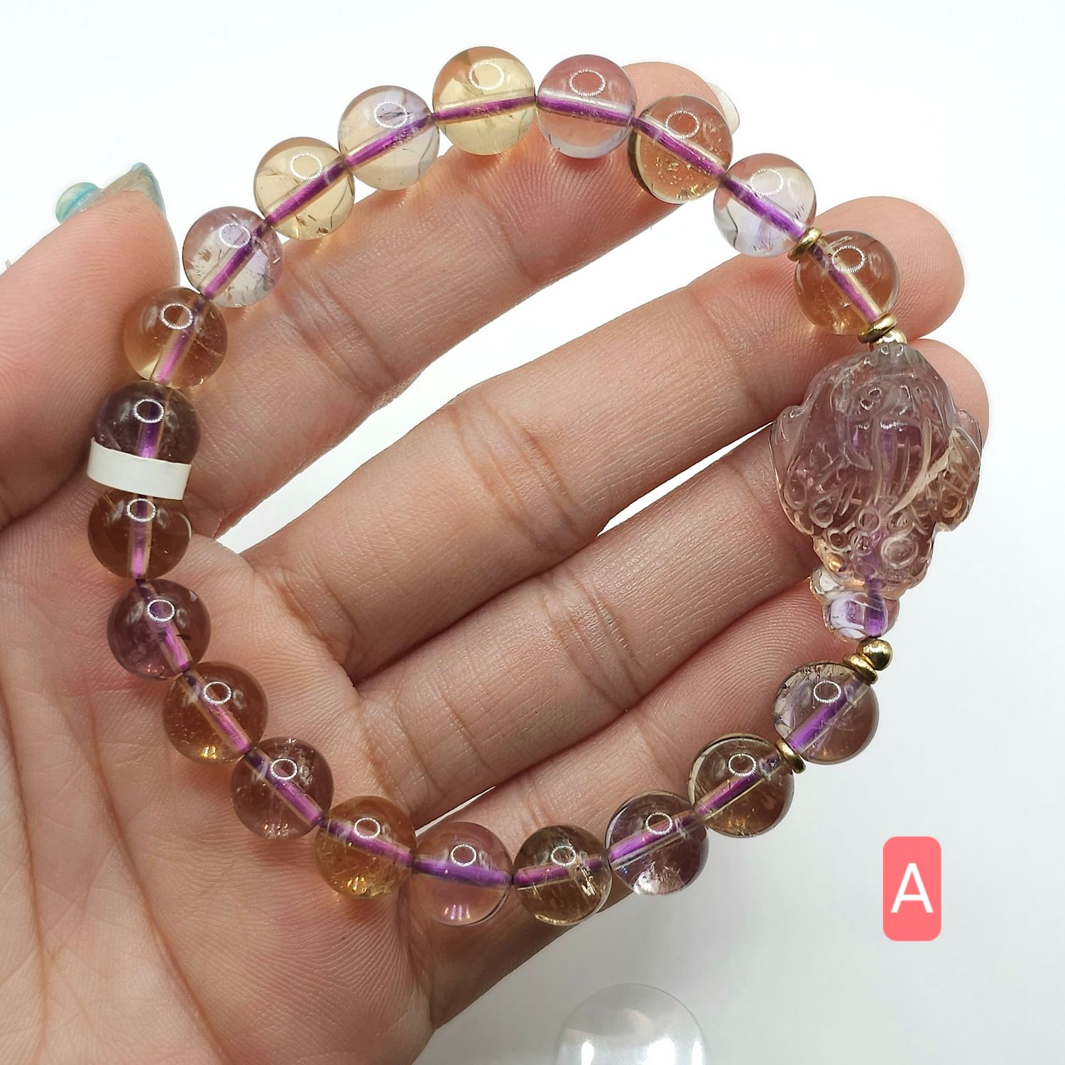 Natural Ametrine with Dragon Toad