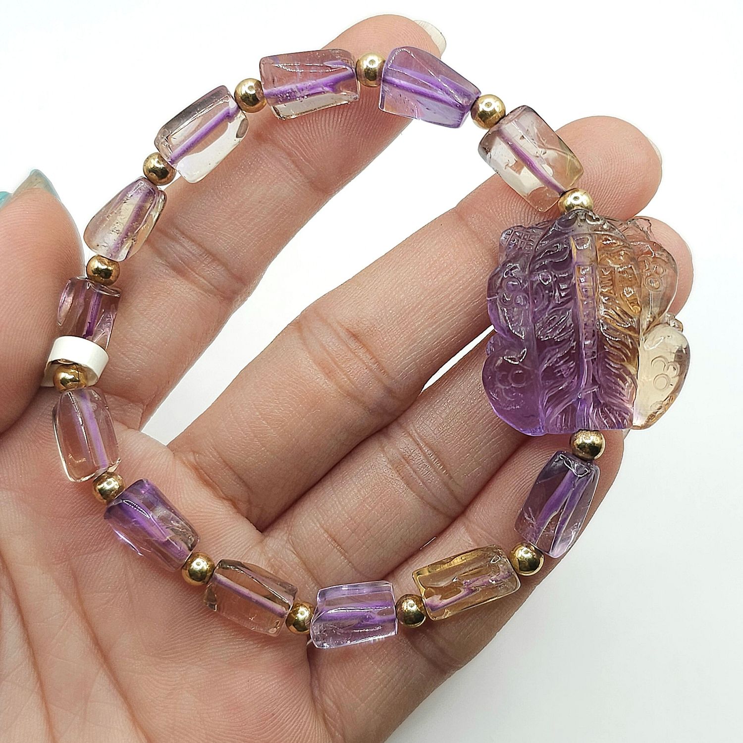 Natural Ametrine with Toad
