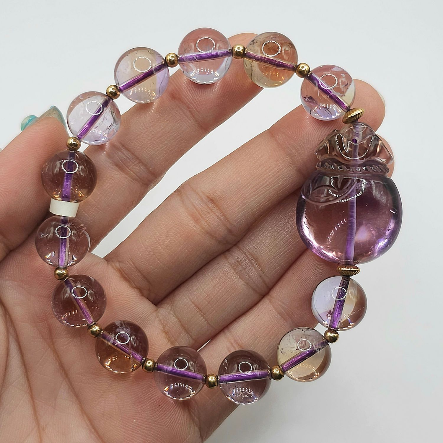 Natural Ametrine with Money Bag