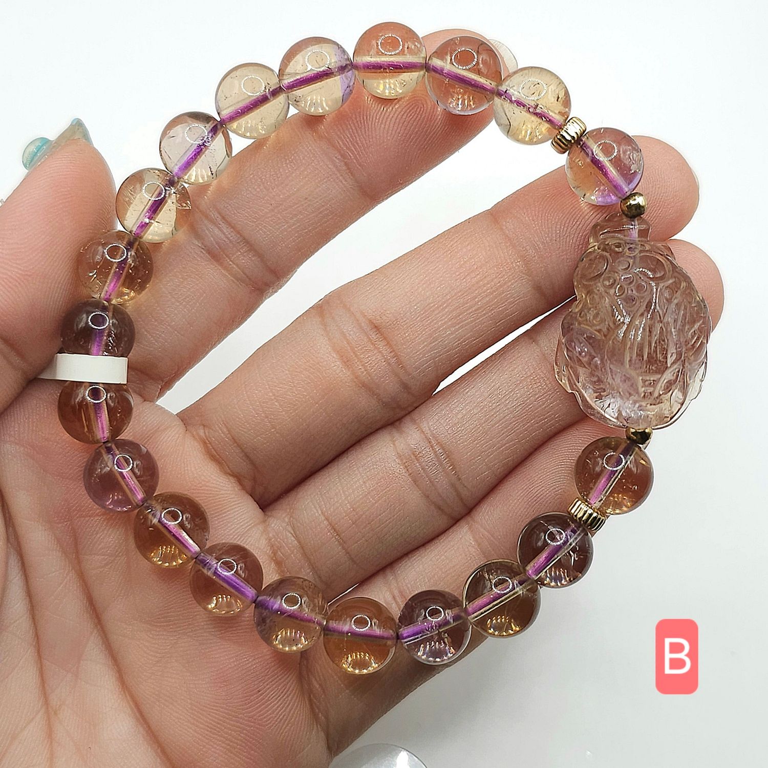 Natural Ametrine with Dragon Toad