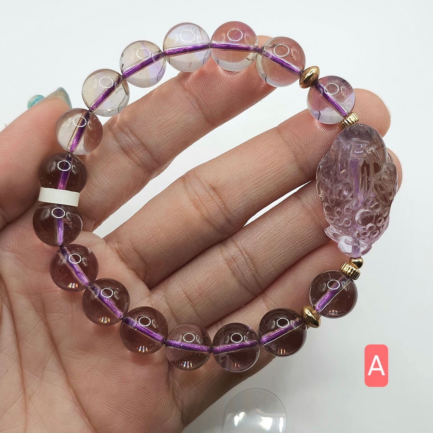 Natural Ametrine with Dragon Toad