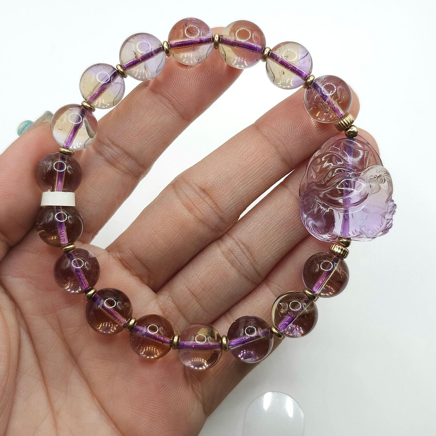 Natural Ametrine with Rabbit &amp; Coin