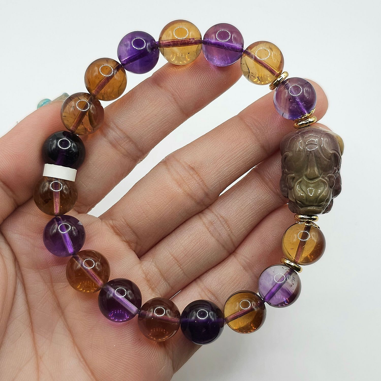 Natural Ametrine with Alashan Pixiu