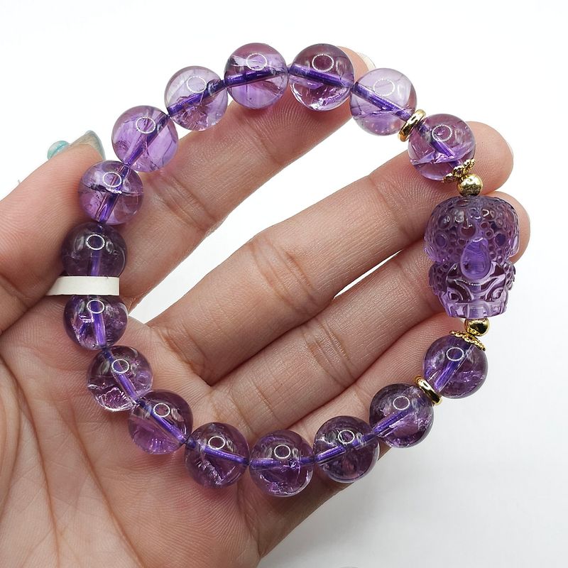 Natural Amethyst with Pixiu