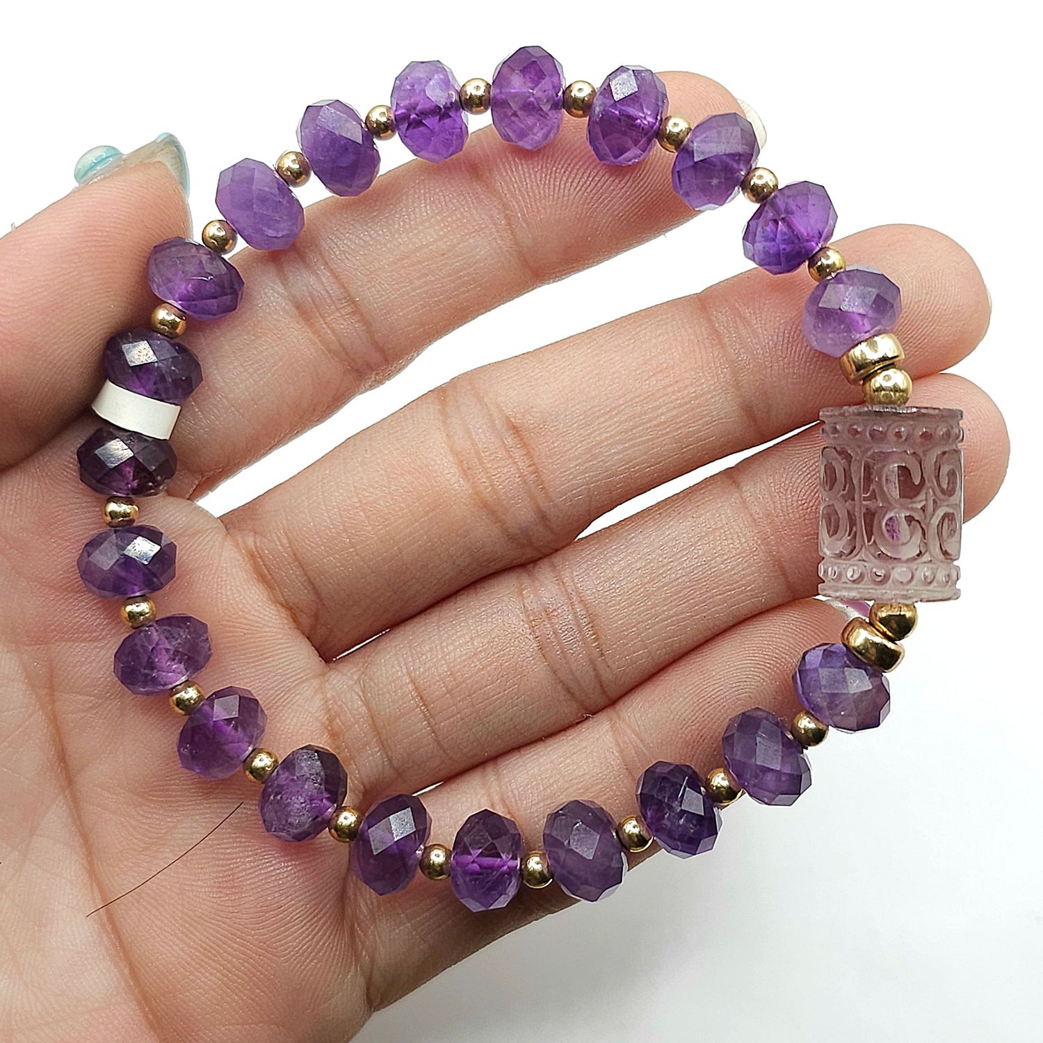 Natural Amethyst with Lukcy Turn