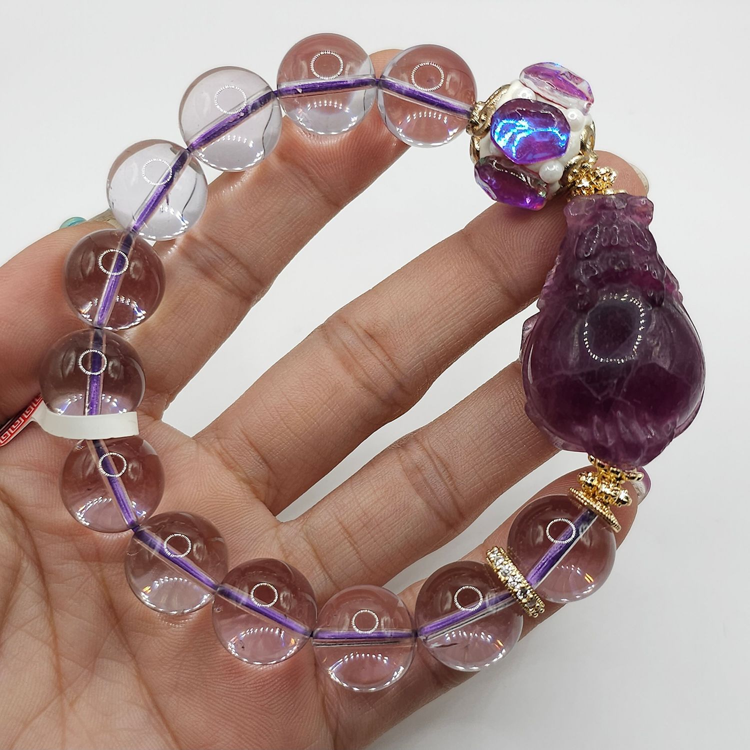 Natural Amethyst with Dragon Pixiu