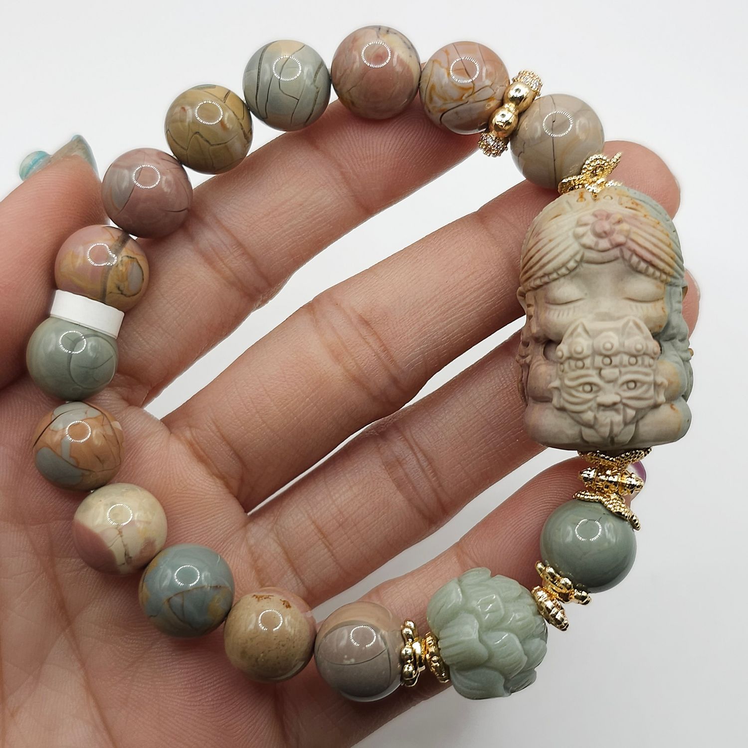 Natural Alashan Agate with Guanyin
