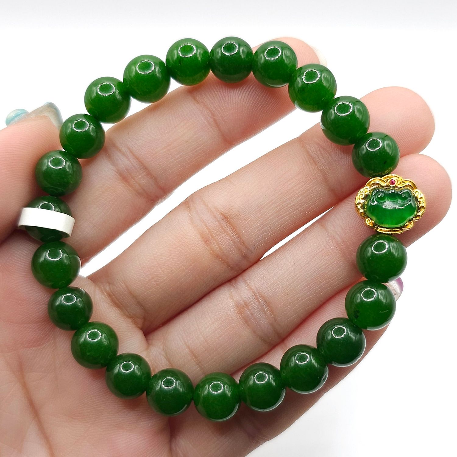 Natural Imperial Jade with Pixiu - Ruyi