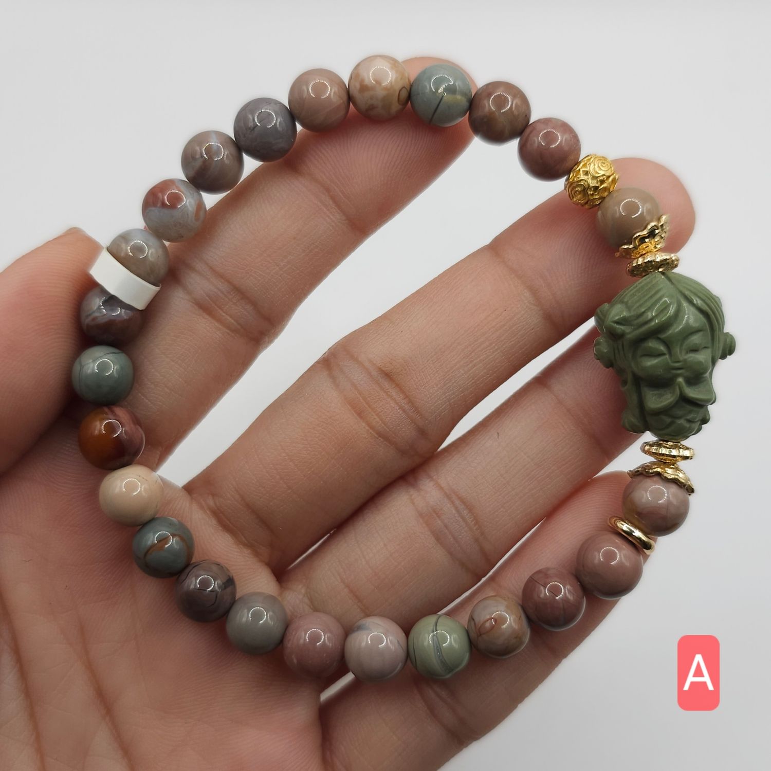 Natural Alashan Agate with Mermaid