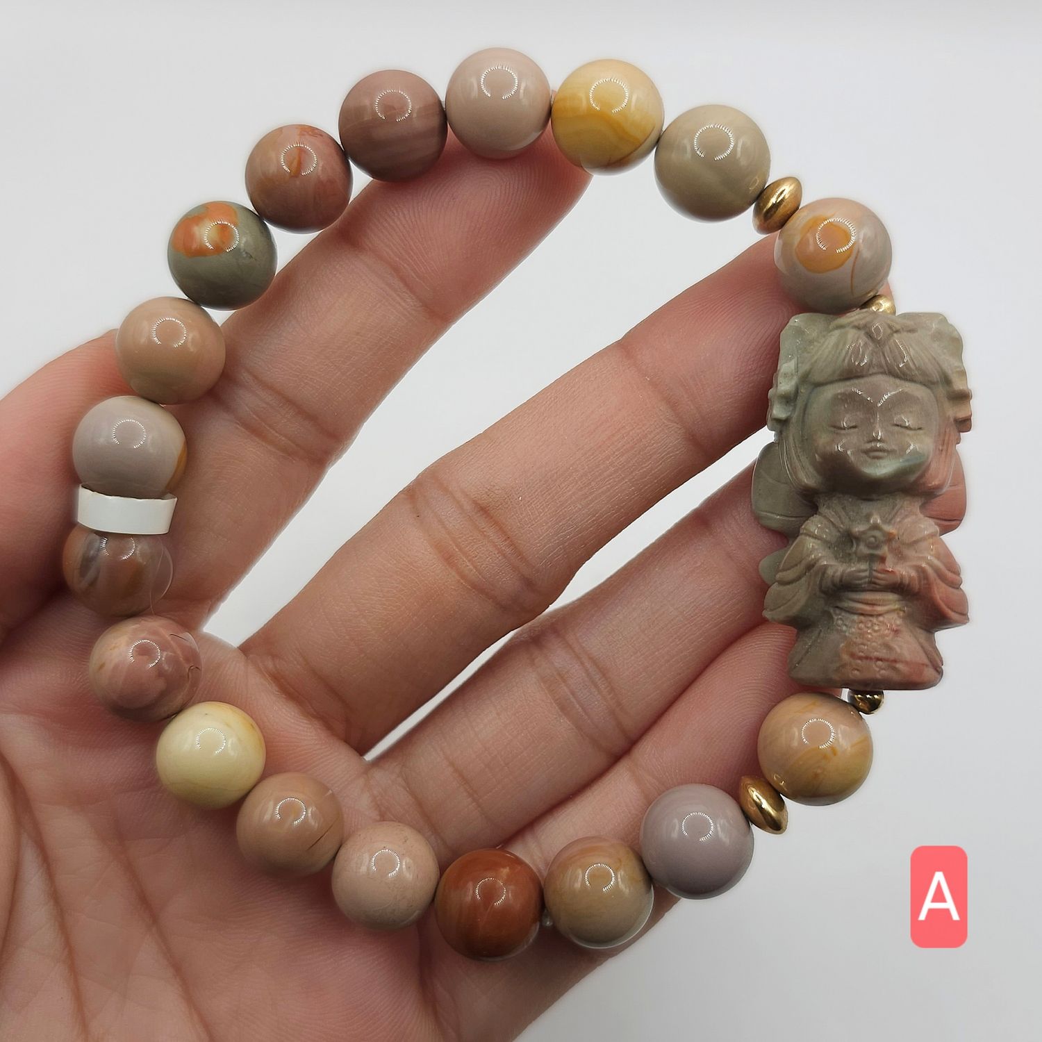 Natural Alashan Agate with Angel