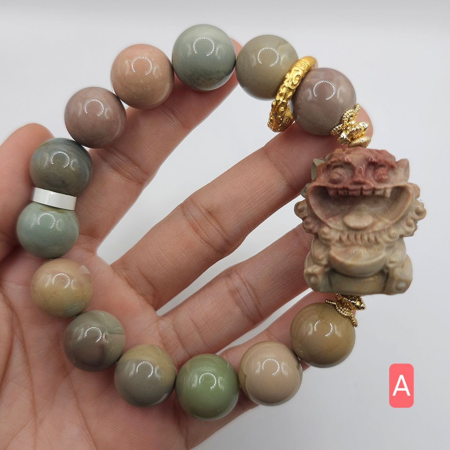 Natural Alashan Agate with Dragon Money Eater