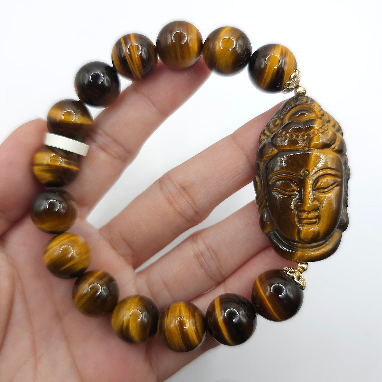 Natural Tiger Eye with Ganesha Buddha