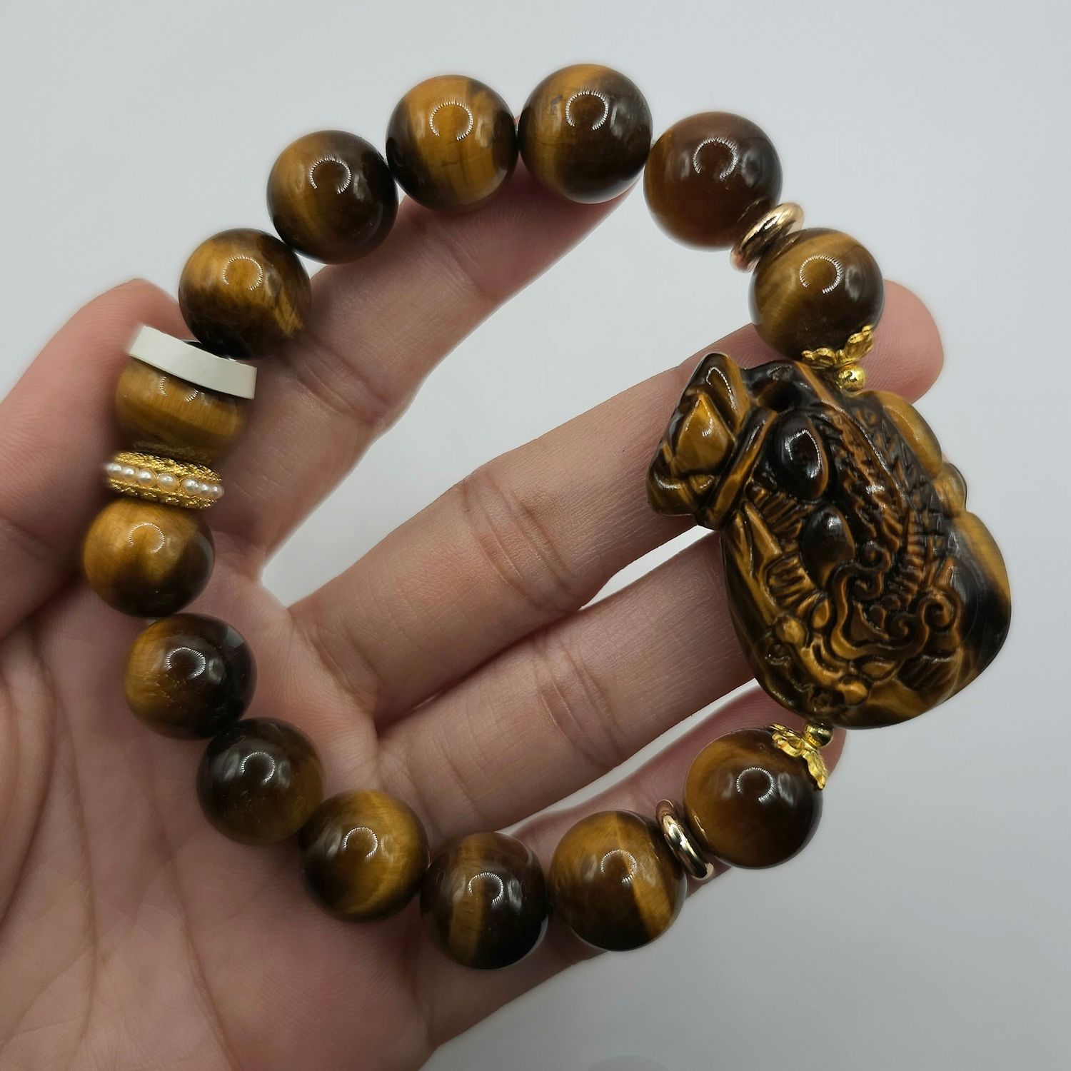 Natural Tiger Eye with Money Bag