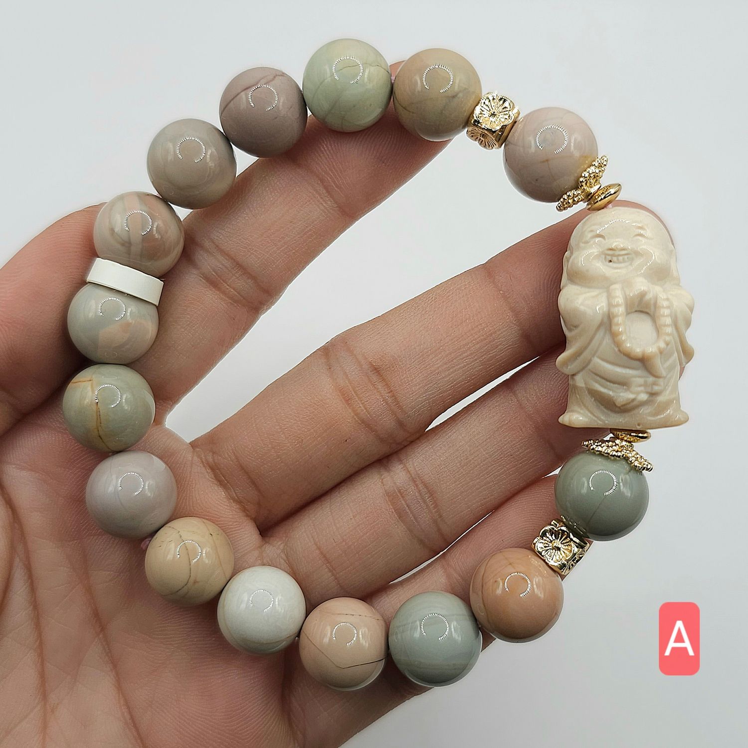 Natural Alashan Agate with Buddhq