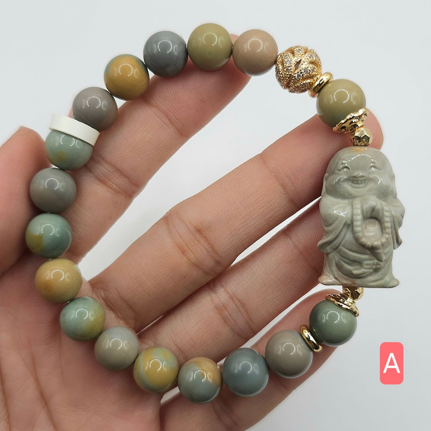 Natural Alashan Agate with Buddha