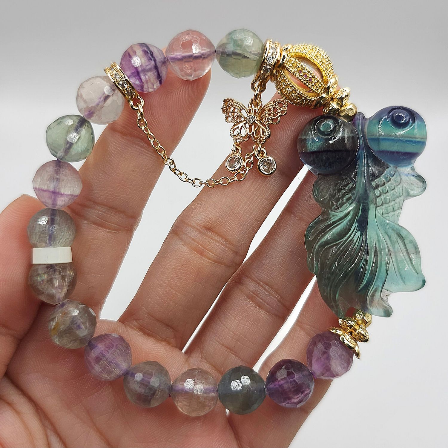Natural Flourite with Fish