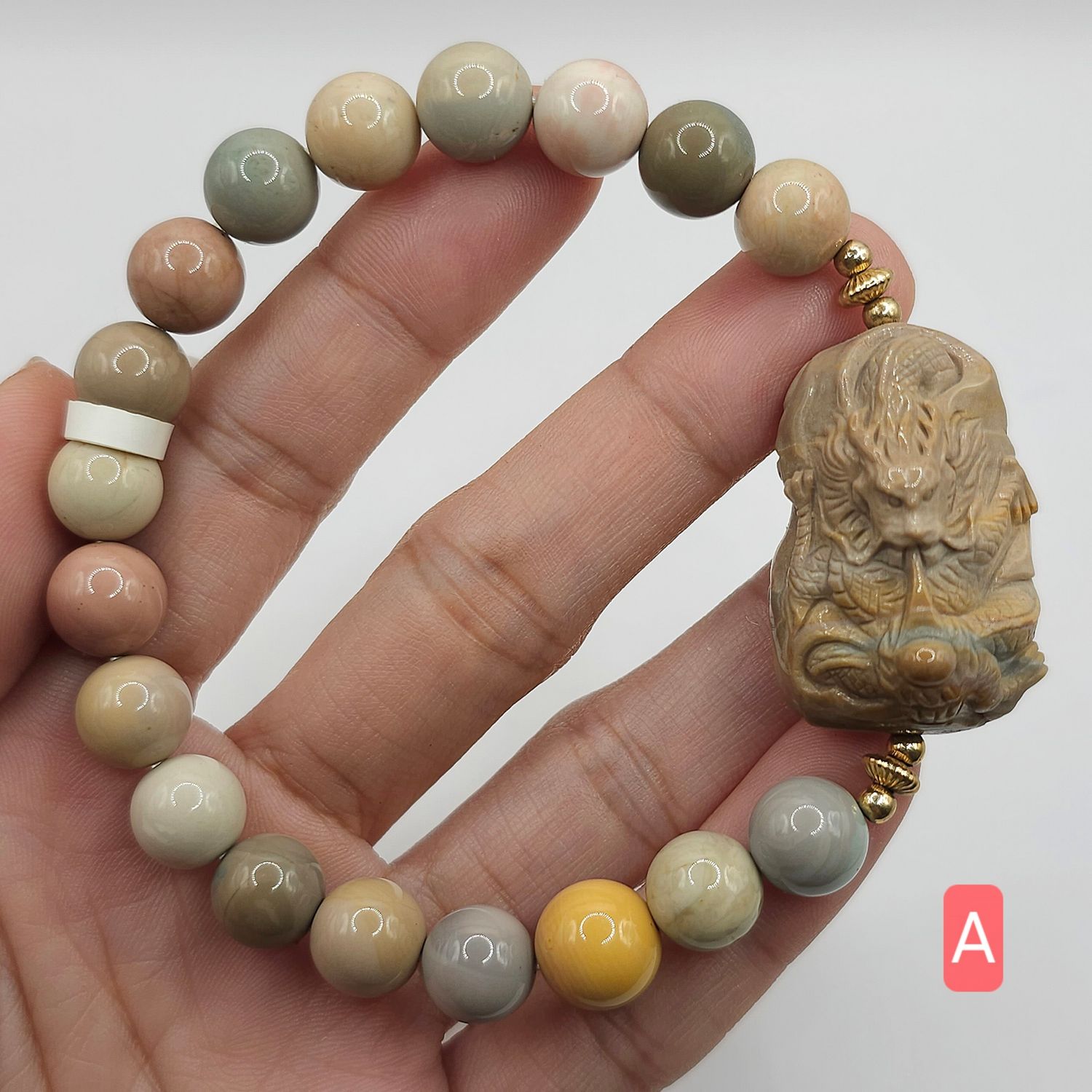 Natural Alashan Agate with Dragon