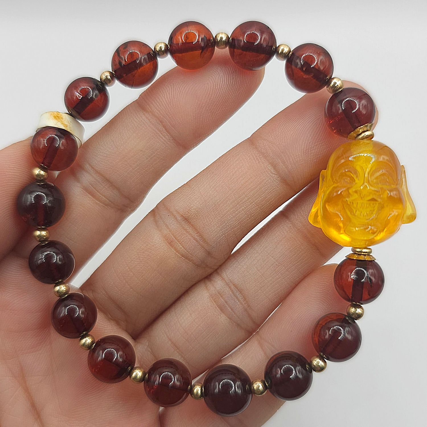 Natural Amber with Buddha