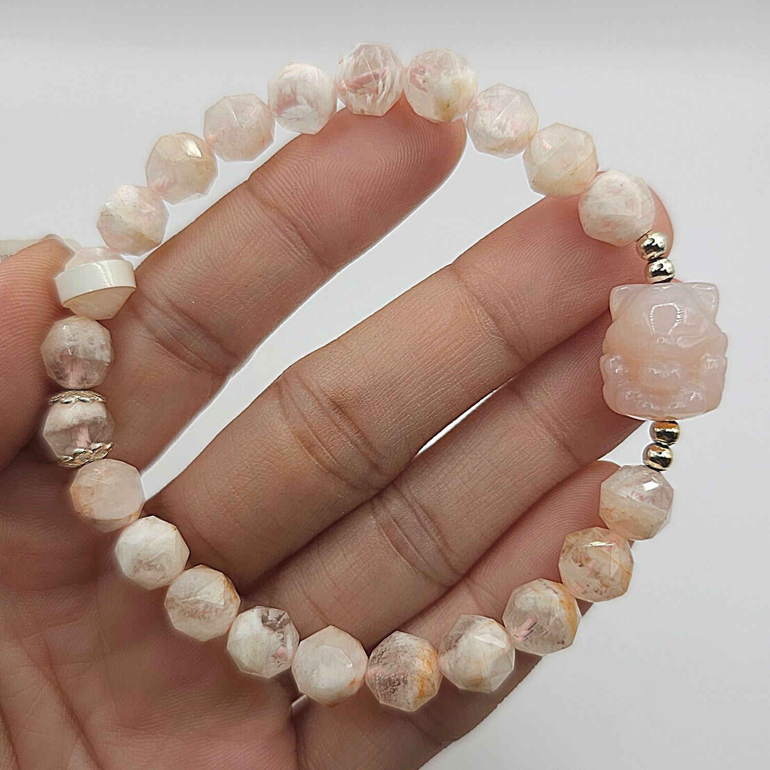 Natural Pink Snowflake Phantom with 9 Tail Fox