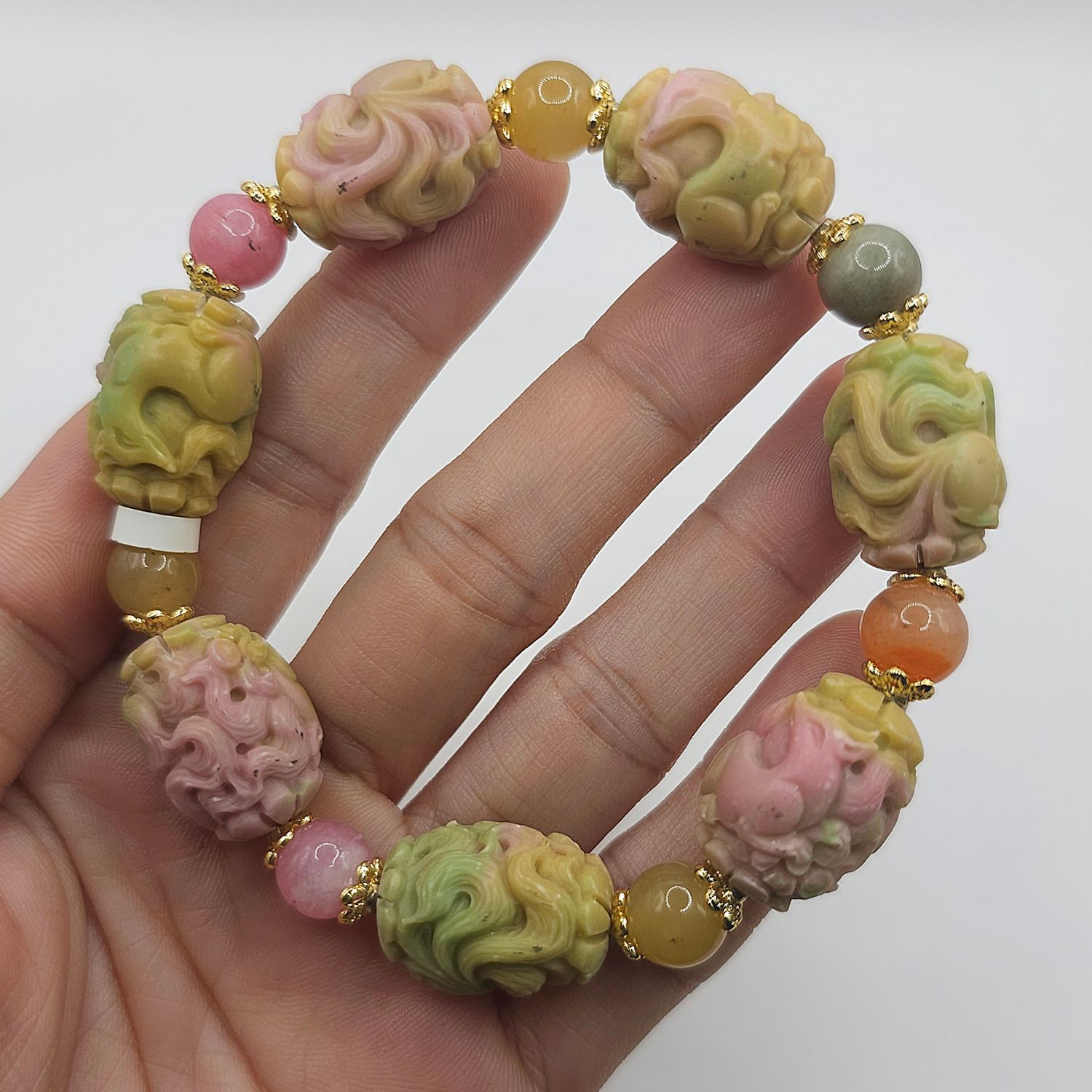 Natural Yan Yuan Agate Phoenix Carving