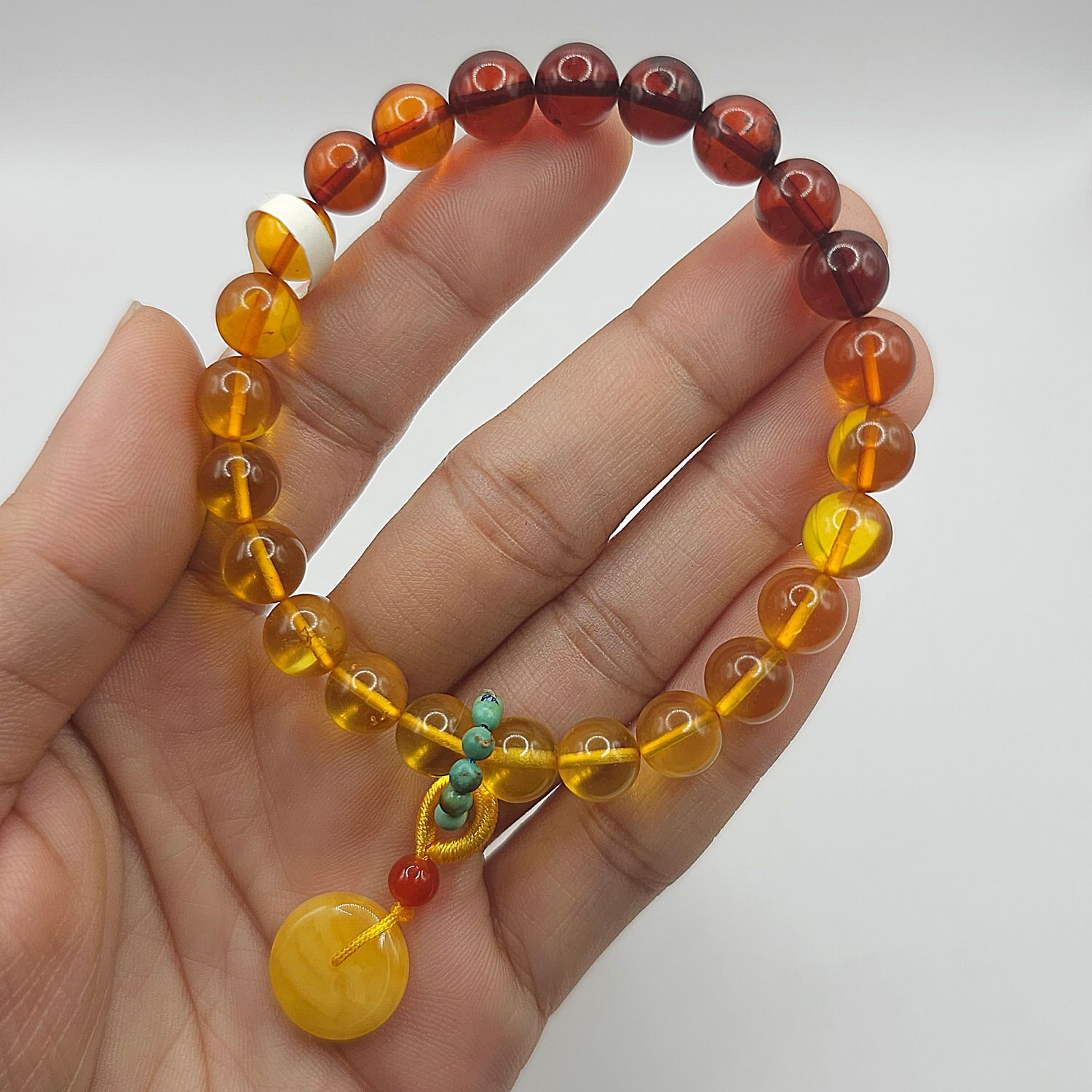 Natural Amber with Charm