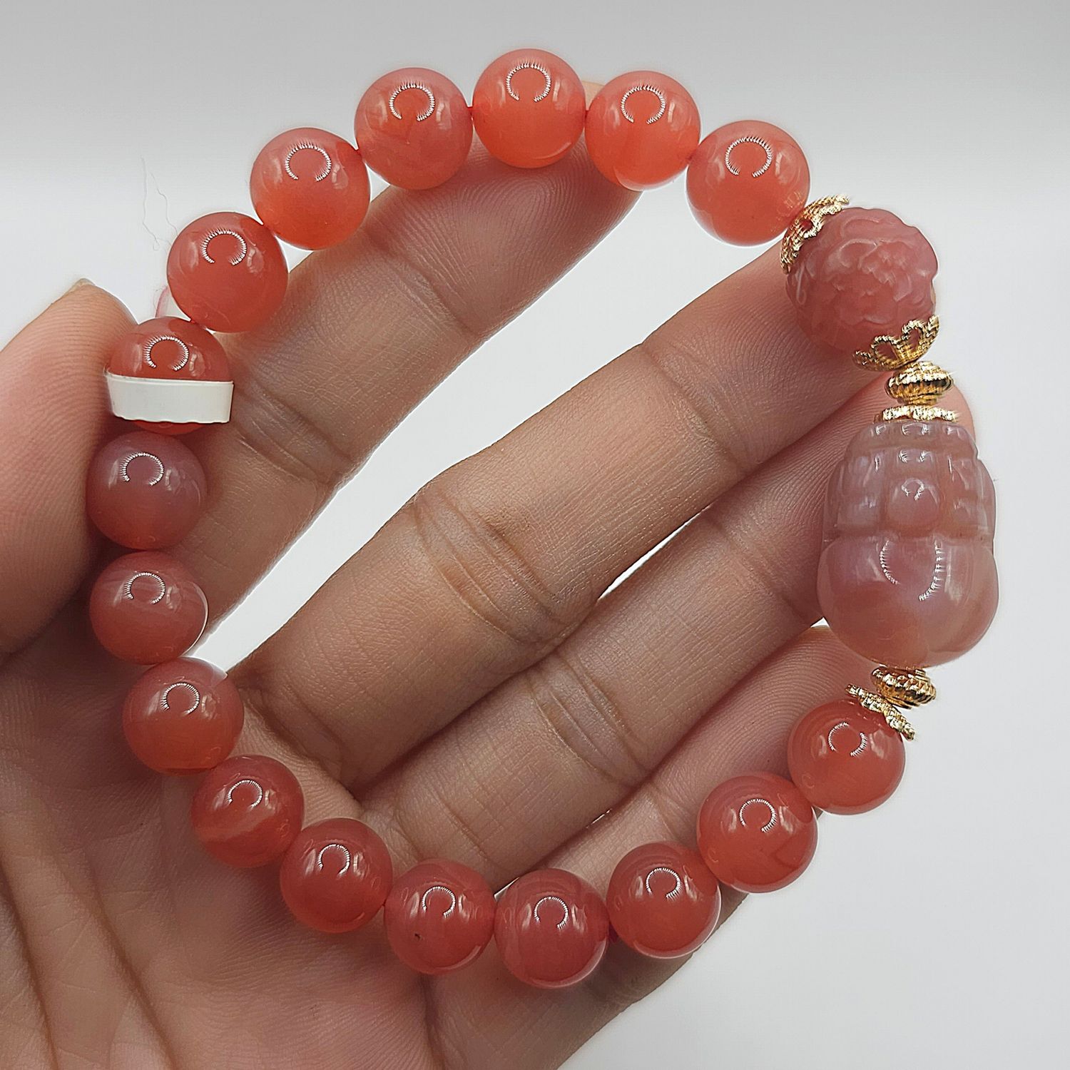 Natural Yan Yuan Agate with Pixiu &amp; Lotus