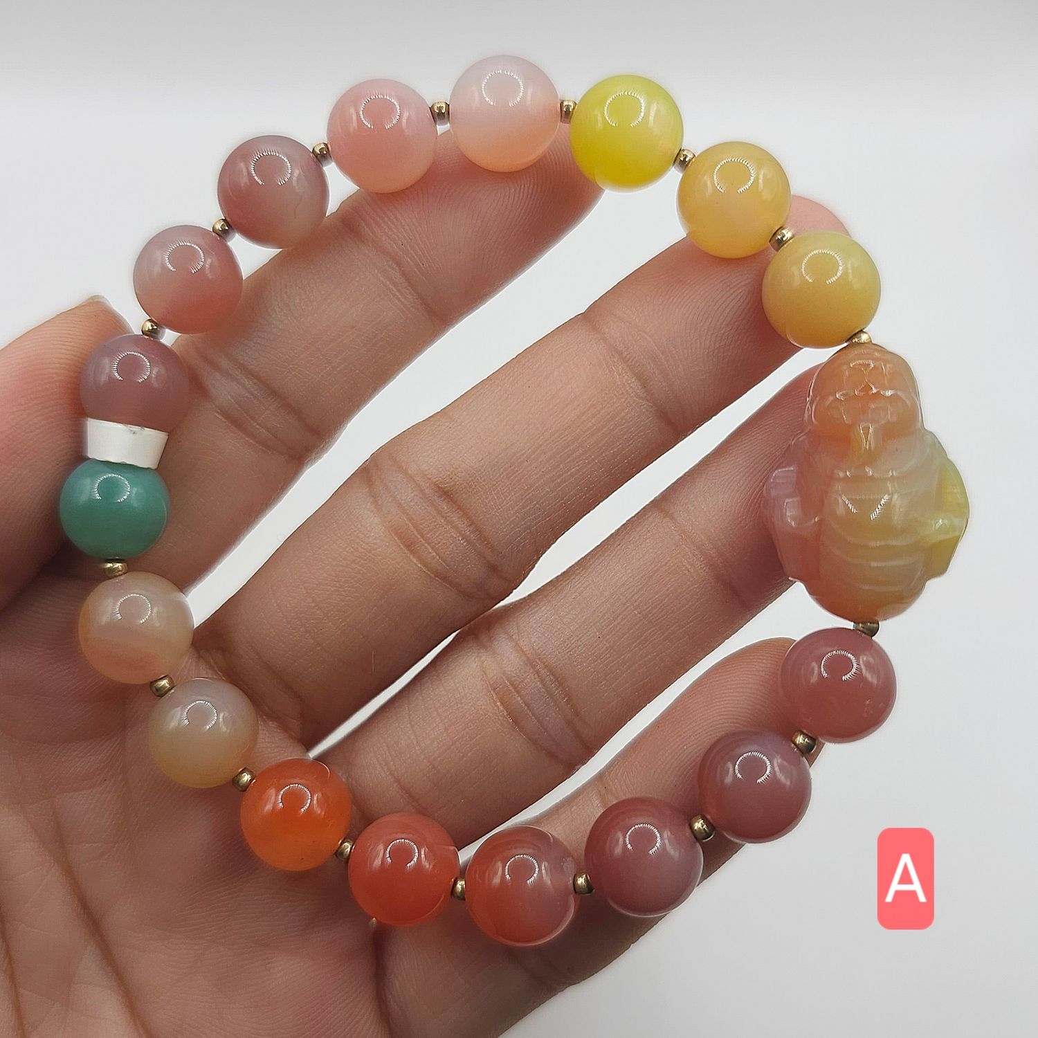 Natural Yan Yuan Agate with Buddha