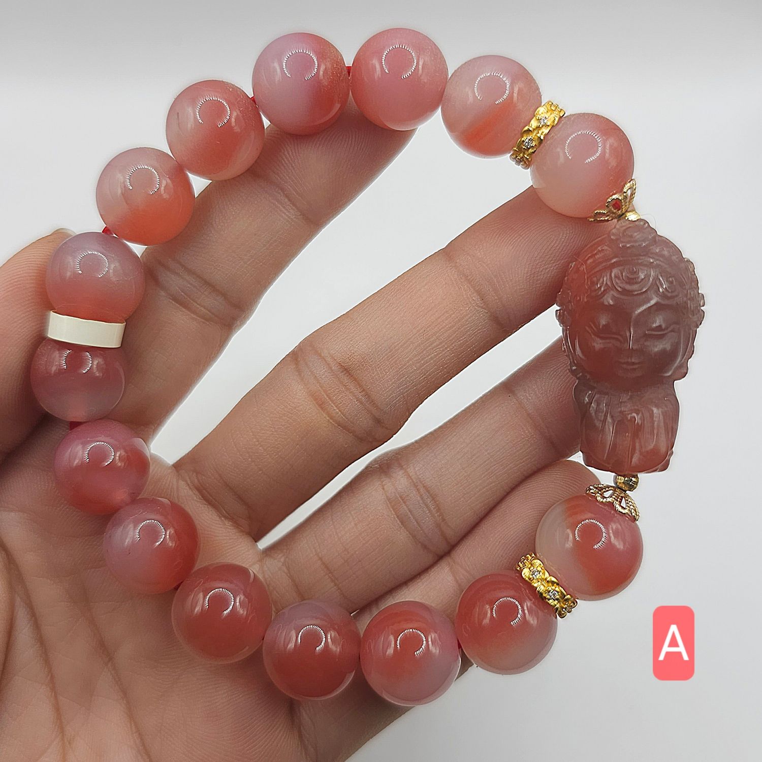 Natural Yan Yuan Agate with Guanyin